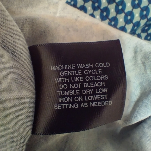 Mix it gray & teal sleeveless v-Neck dress women's size x-Small - Picture 5 of 6